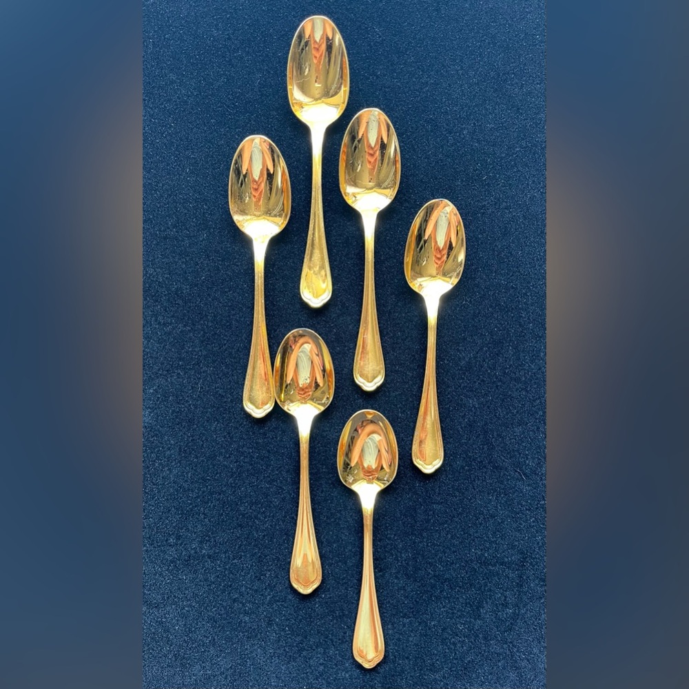 Christofle 🇫🇷☕️ Espresso Antique 🥄 Spoon Set - Picture 6 of 15